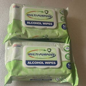 Multi-Purpose Alcohol Wipes - Green-50 wipes in one pack